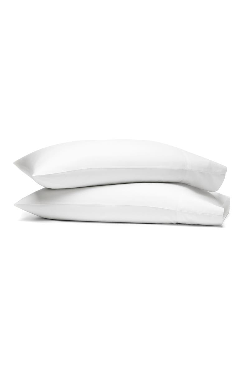 Set of 2 Percale Hemmed Pillowcases, Main, color, WHITE