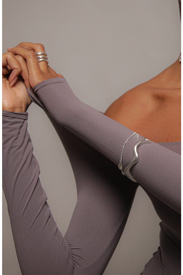 Magma Cuff in Silver, Alternate, color, Silver