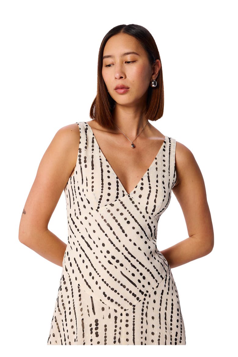 Dashed Spot Dobby Maxi Dress, Alternate, color, White/Multi