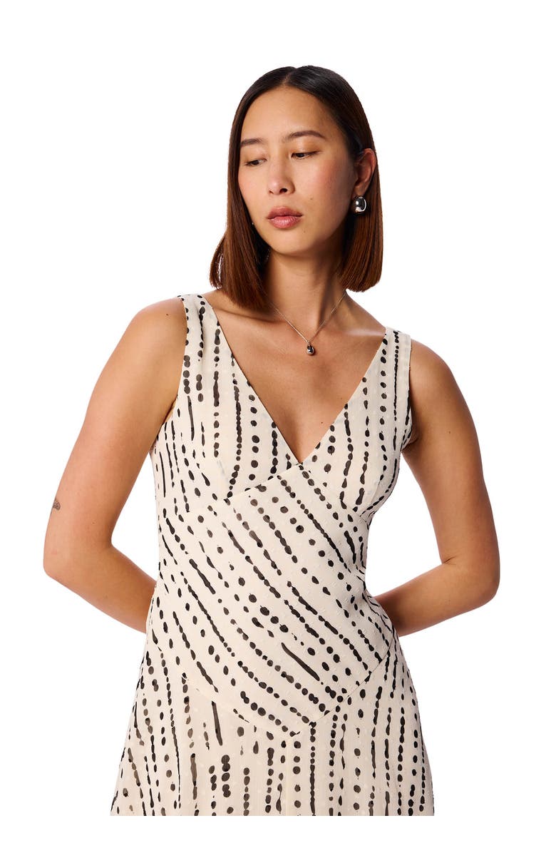 Whistles Dashed Spot Dobby Maxi Dress, Alternate, color, White/Multi