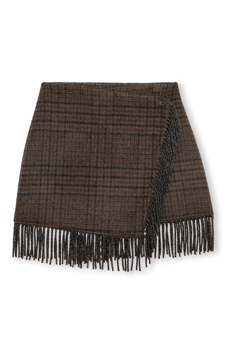 Vista Wool Blend Wrap Skirt, Alternate, color, HIGHLAND PLAID