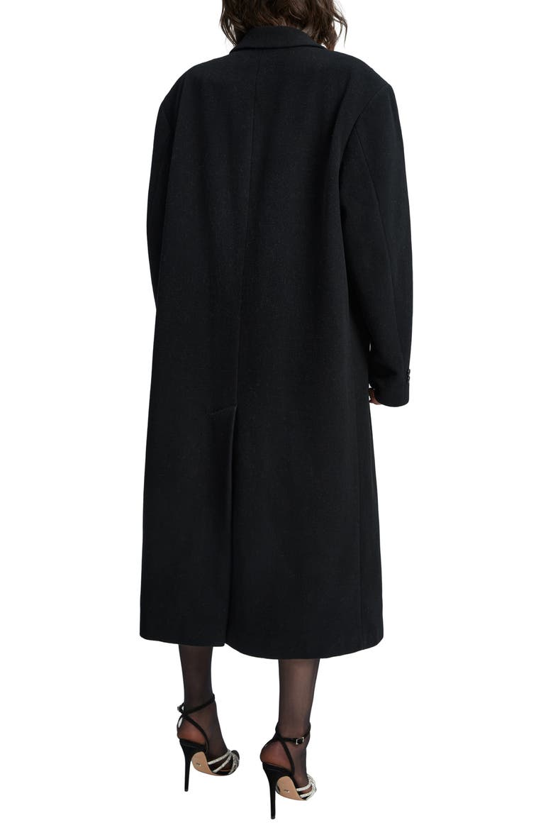 Oversize Double Breasted Classic Coat, Alternate, color, BLACK
