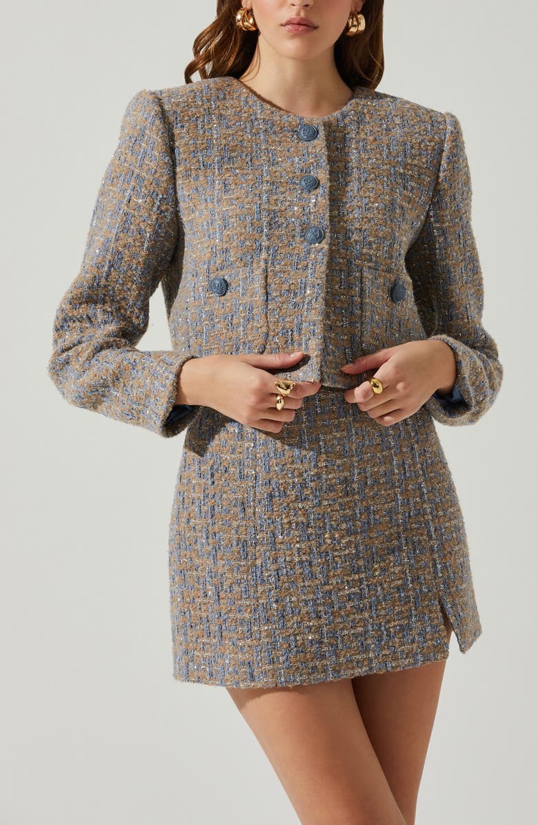 ASTR the Label Lyssa Tweed Jacket, Alternate, color,