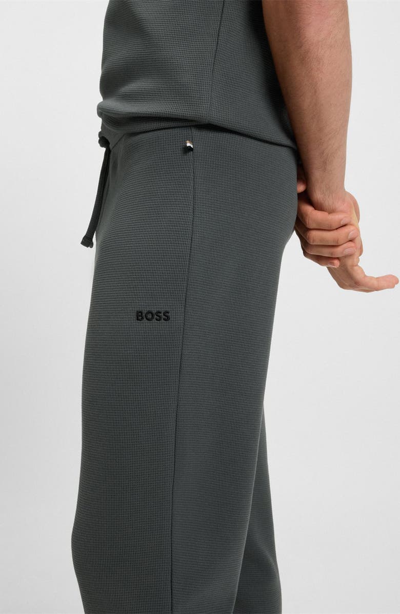 BOSS Waffle Knit Lounge Pants, Alternate, color, Open Green