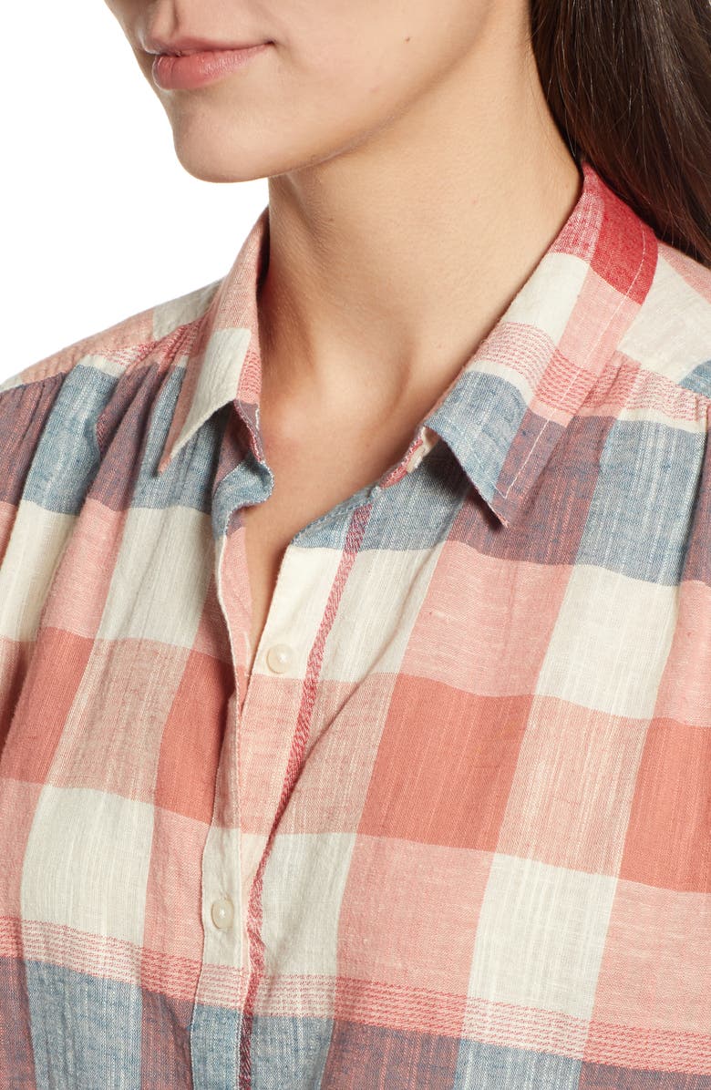 Lucky Brand Plaid Short Sleeve Shirt, Alternate, color, 