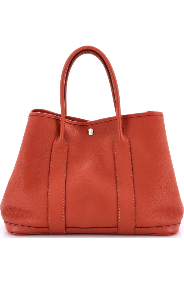 Pre-Owned Hermes Garden Party Tote Leather 36, Main, color, Rouge Duchesse