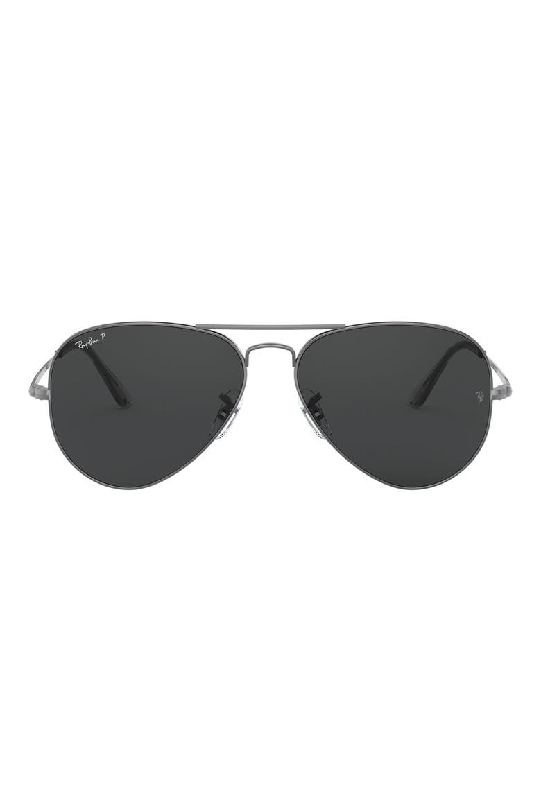Aviator Metal II 58mm Pilot Sunglasses, Main, color, GUNMETAL/ BLACK