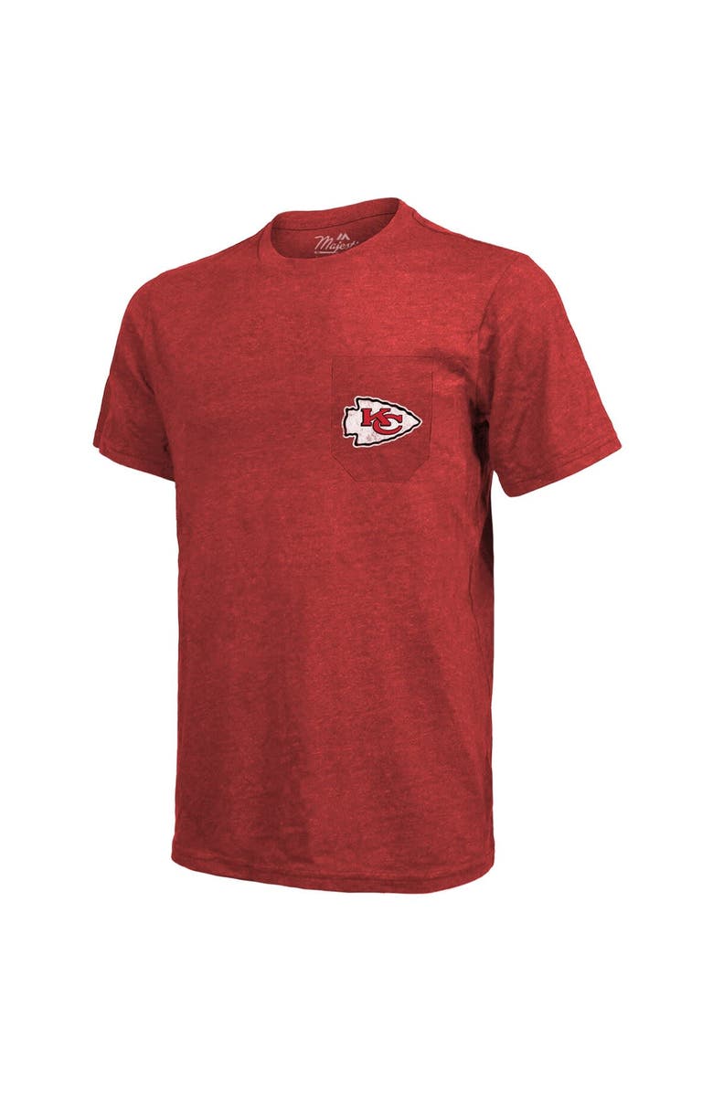 Majestic Threads Men's Majestic Threads Red Kansas City Chiefs Super Bowl LVIII Champions Tri-Blend Pocket T-Shirt, Alternate, color, 