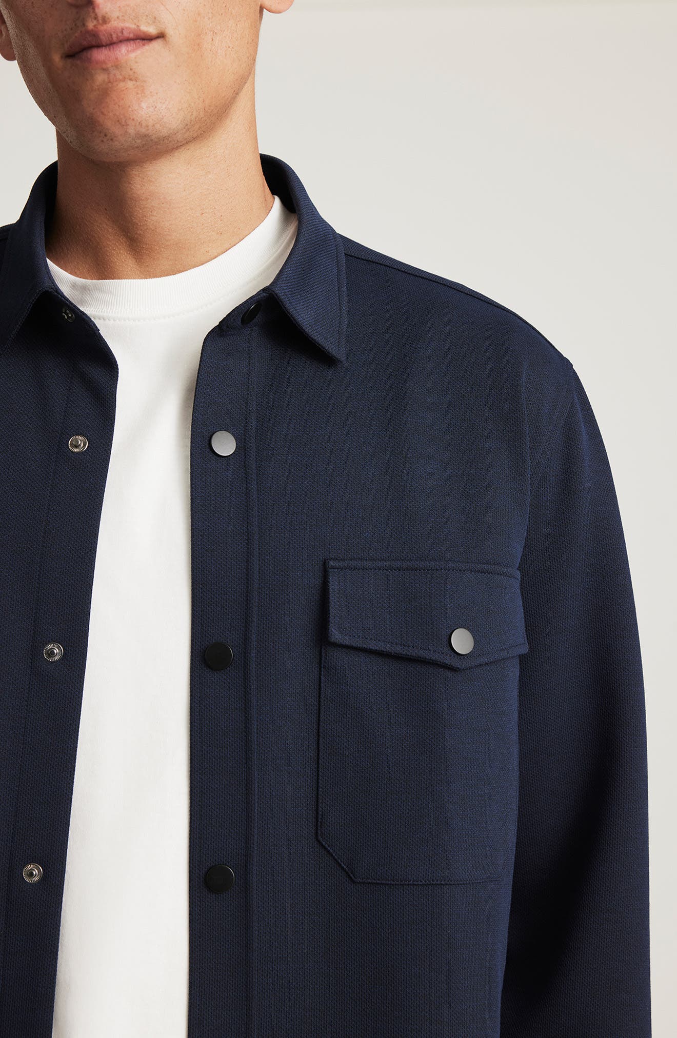 Pocket Knit Snap-Up Shirt - image 2