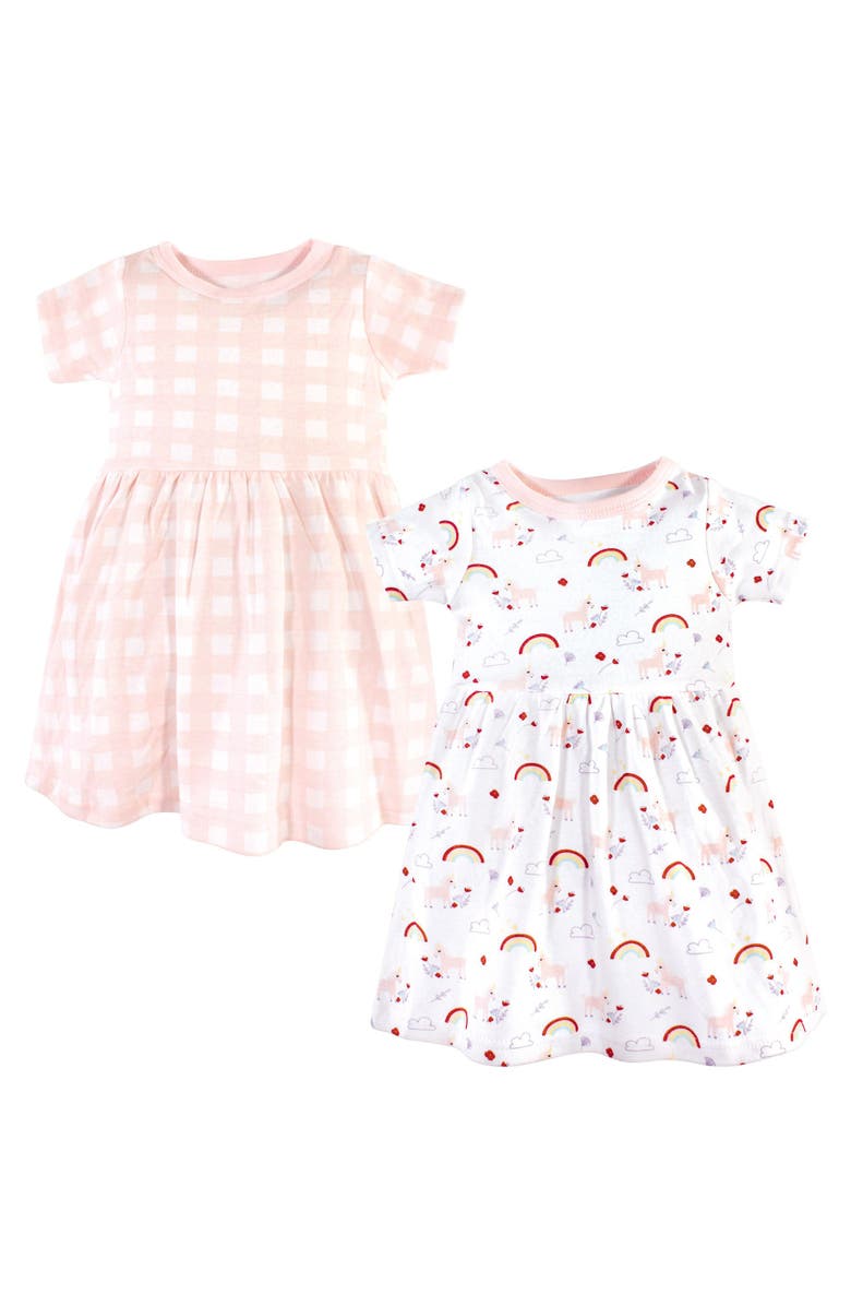 Luvable Friends 2Pk Dress, Main, color, Unicorn