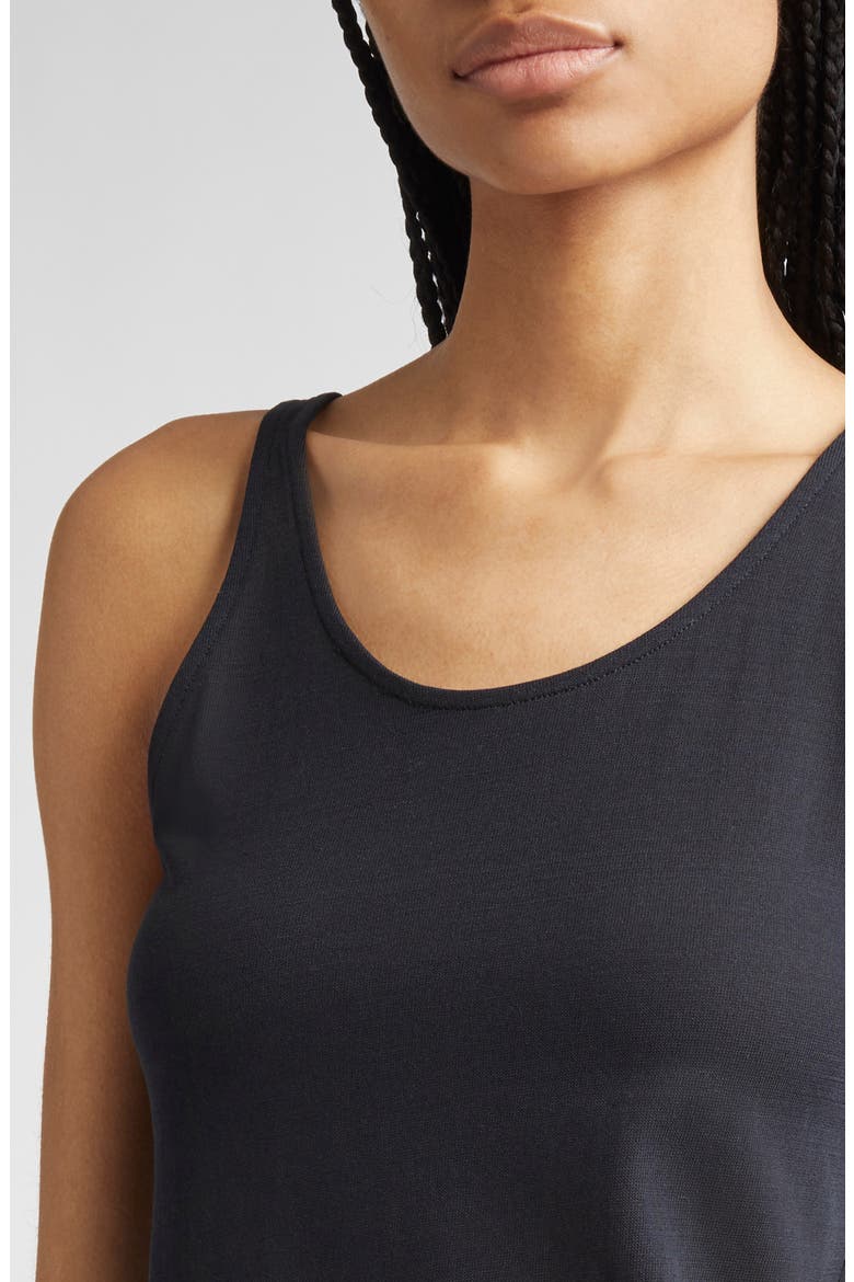 Luca Sheer Organic Cotton Tank, Alternate, color, BLACK