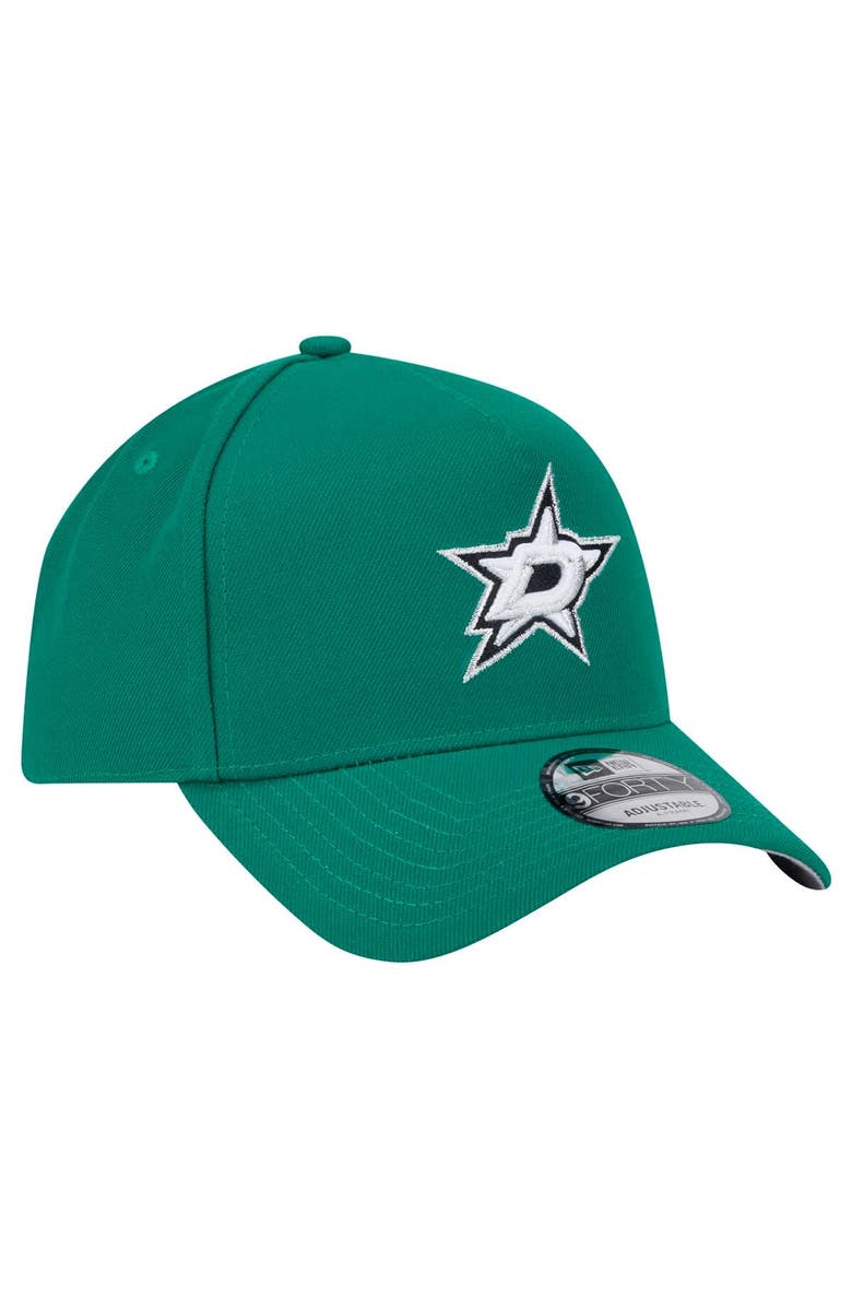 New Era Men's New Era  Kelly Green Dallas Stars Core A-Frame 9FORTY Adjustable Hat, Alternate, color, Kelly Green