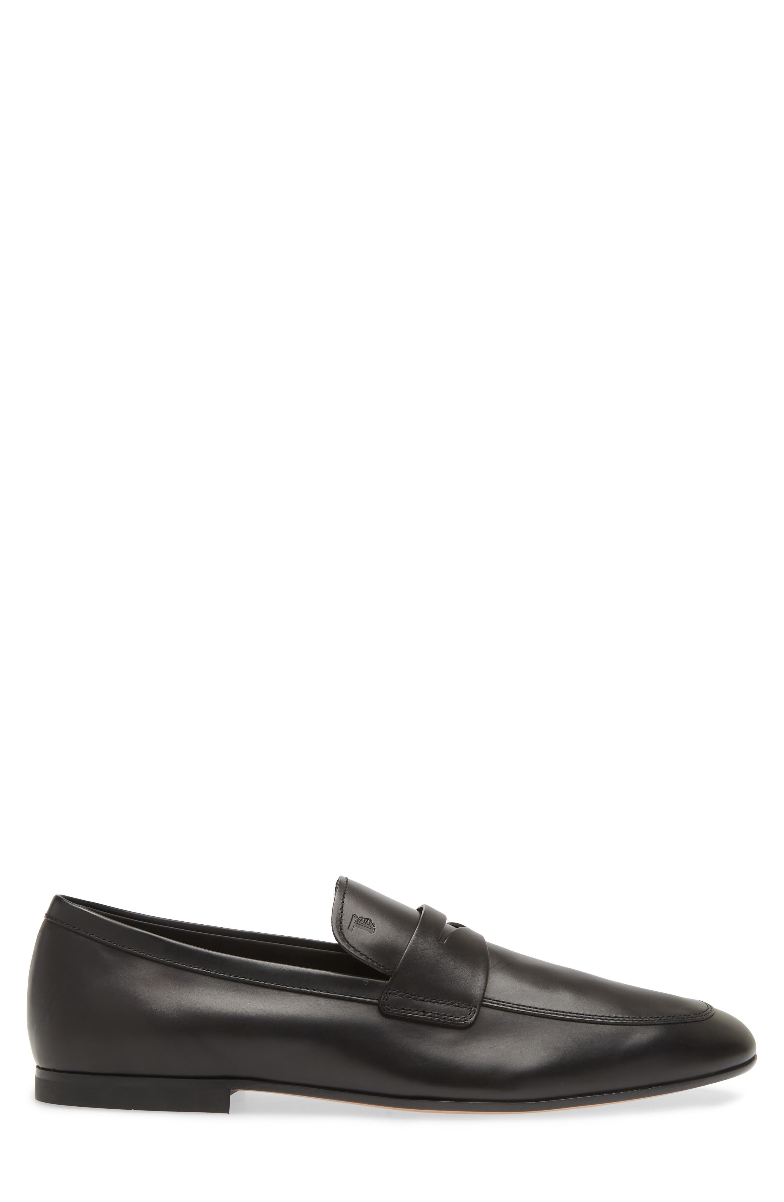 Tod's Apron Toe Loafer, Alternate, color, Nero