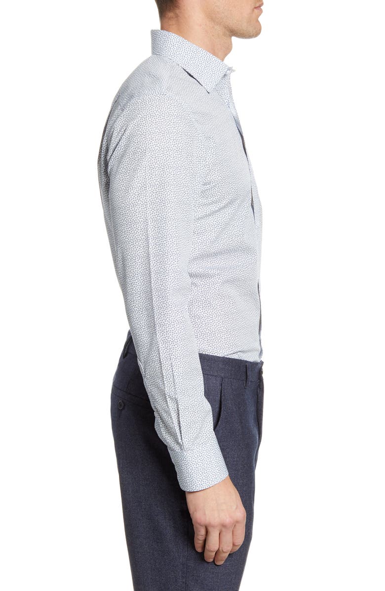 Bonobos Lucky Clover Trim Fit Dress Shirt, Alternate, color,