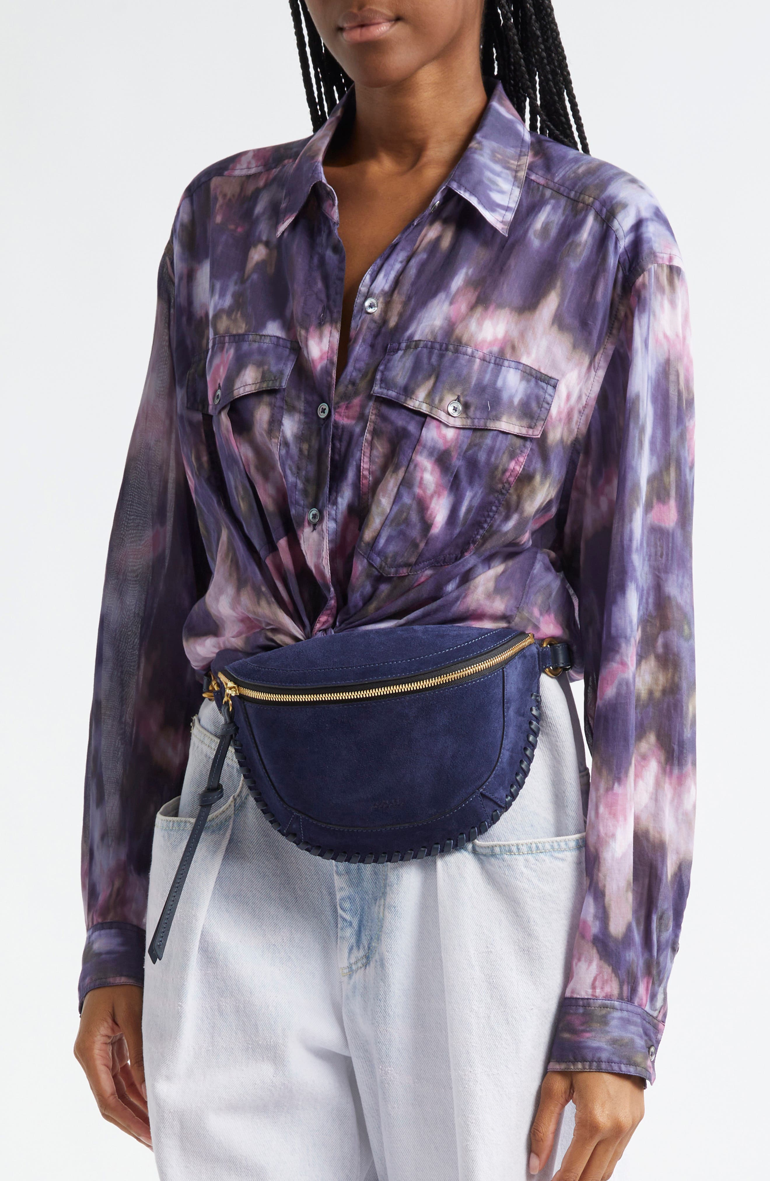 Isabel Marant Skano XO Capsule Suede Belt Bag, Alternate, color, 