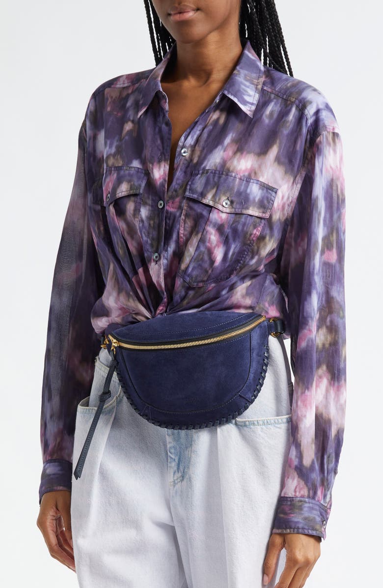 Isabel Marant Skano XO Capsule Suede Belt Bag, Alternate, color,