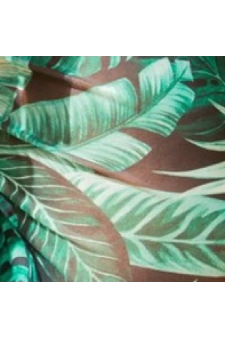 Palm Print Wide Leg Resort Pants, Alternate, color, Green