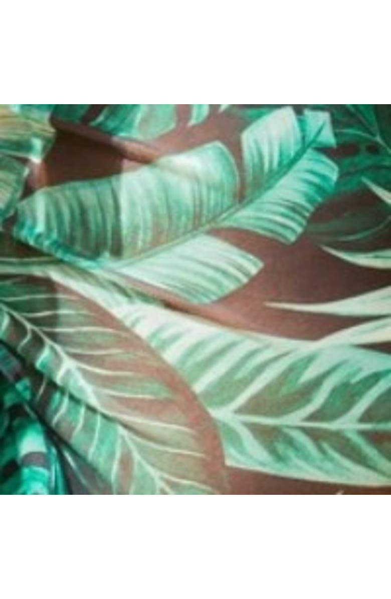 FASHION-SZN CURVE Palm Print Wide Leg Resort Pants, Alternate, color, Green