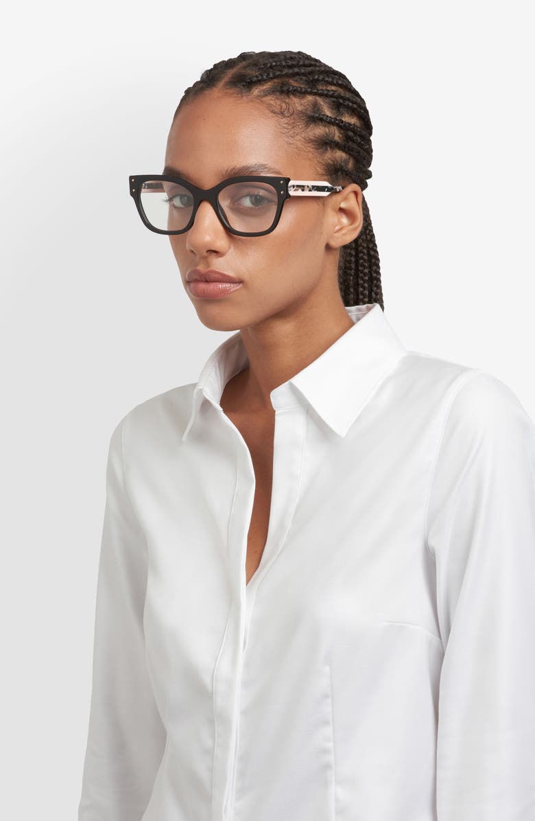 Carolina Herrera 53mm Square Reading Glasses, Alternate, color, 