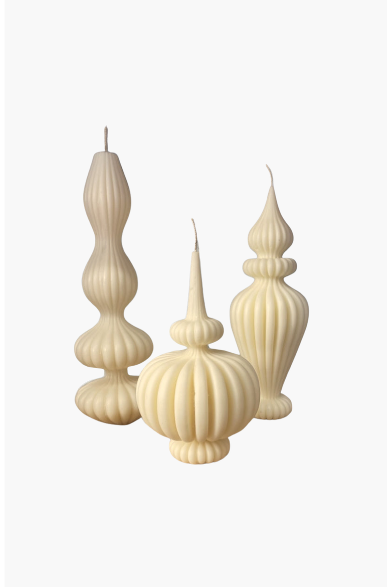 Linea Trio Candles, Main, color, Ivory