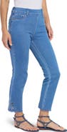 Lysse Yori Eyelet Hem Crop Straight Leg Jeans