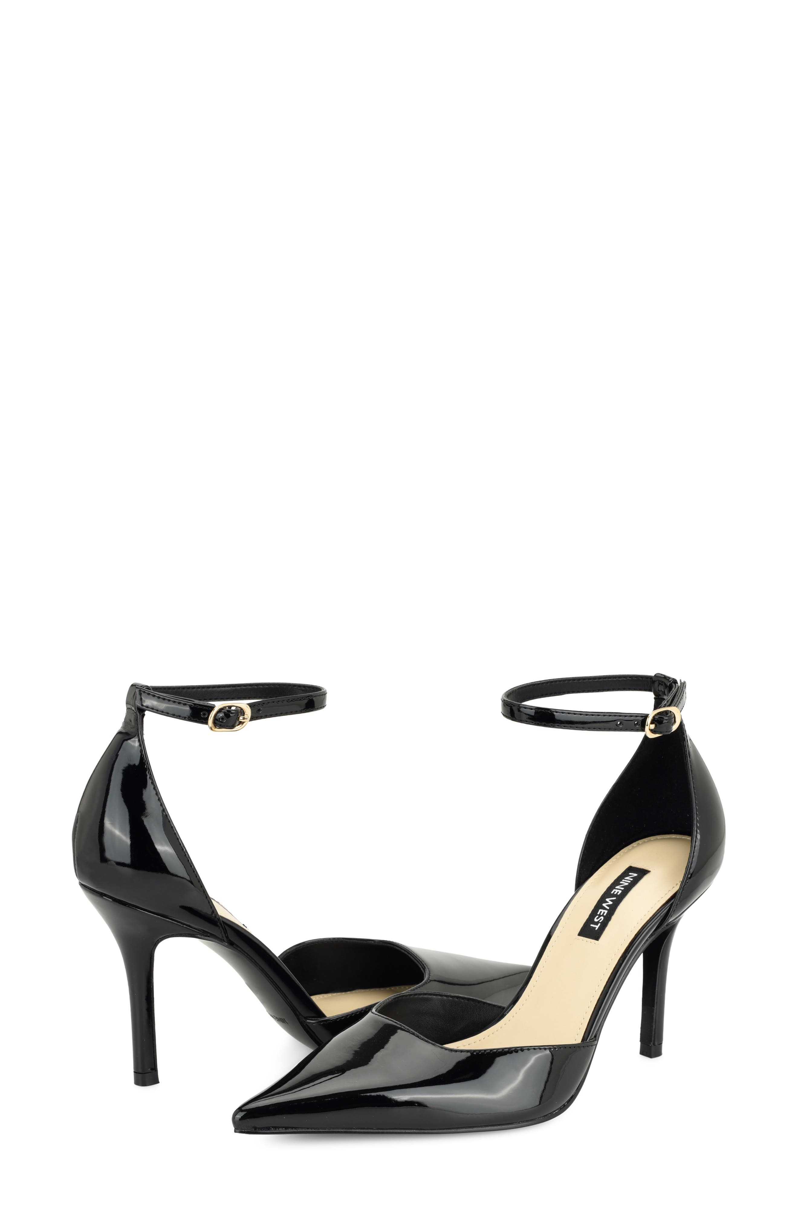 Graysin Faux Leather Pointed Toe Pump, Alternate, color, BLACK
