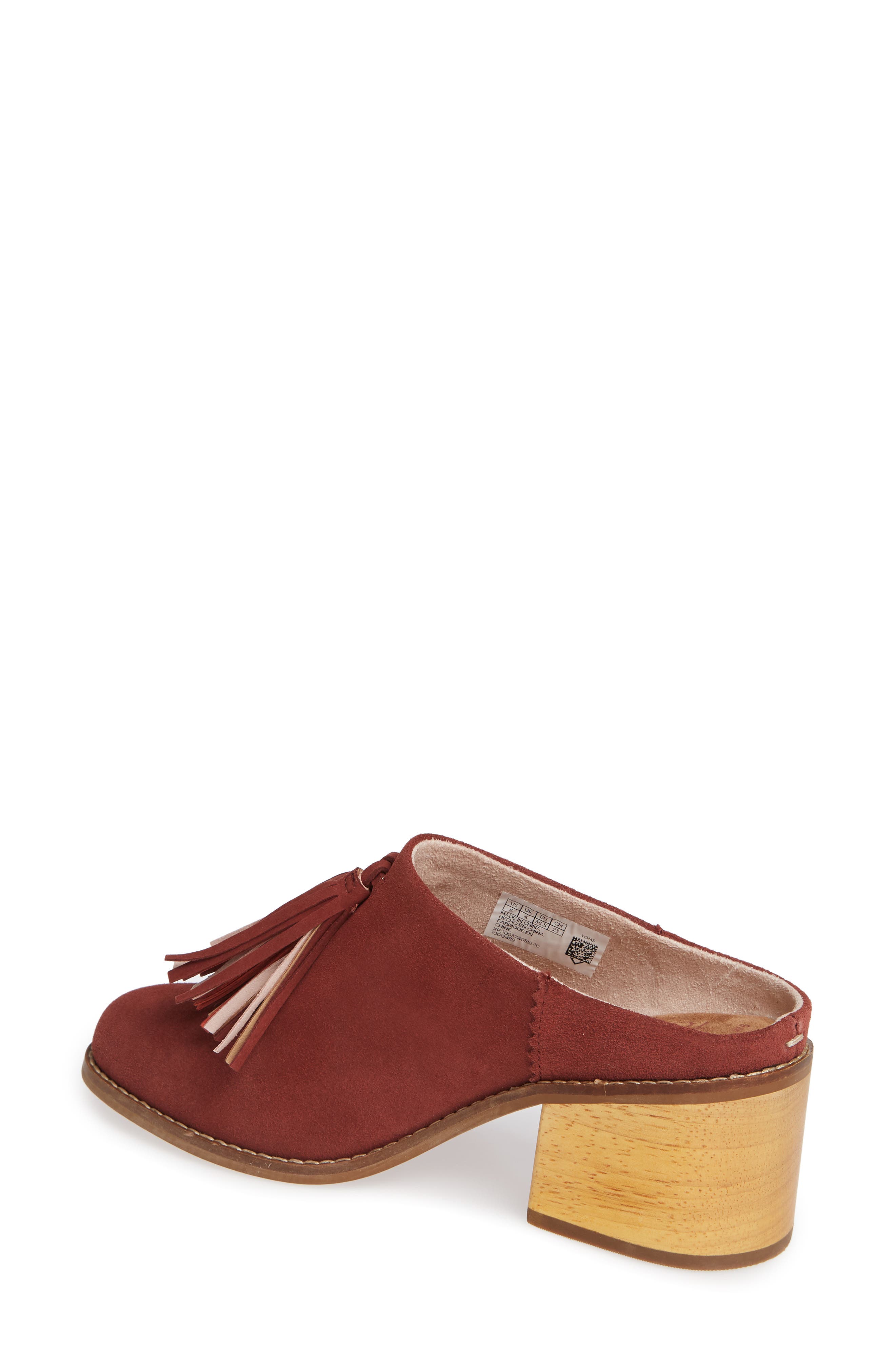 Leila Tassel Mule, Alternate, color, MUSCAT SUEDE/ TASSEL