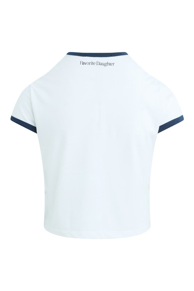 The Cropped Favorite Ringer Tee, Alternate, color, WHITE/ NAVY