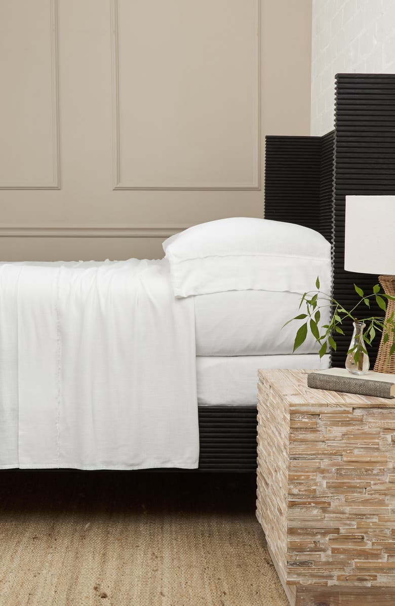 Pom Pom at Home Remi Set of 2 Frayed Pillowcases, Alternate, color, White