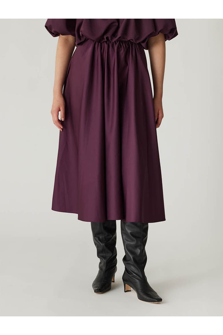 Techy Sateen Skirt, Alternate, color, PLUM