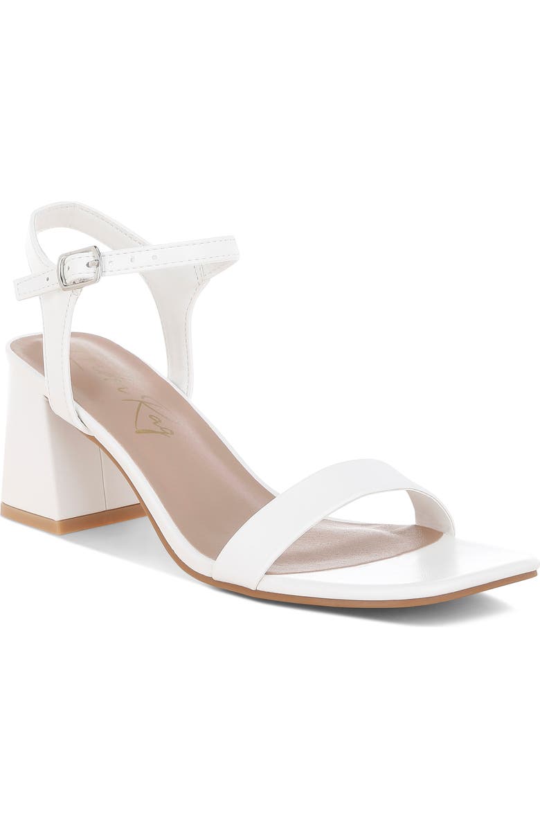 LONDON RAG Kazara Block Heel Sandal, Main, color, White