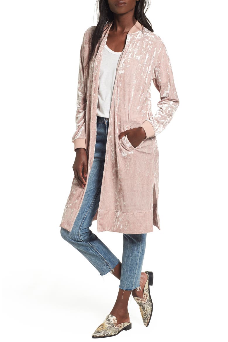 Velour Duster, Main, color, PINK ADOBE