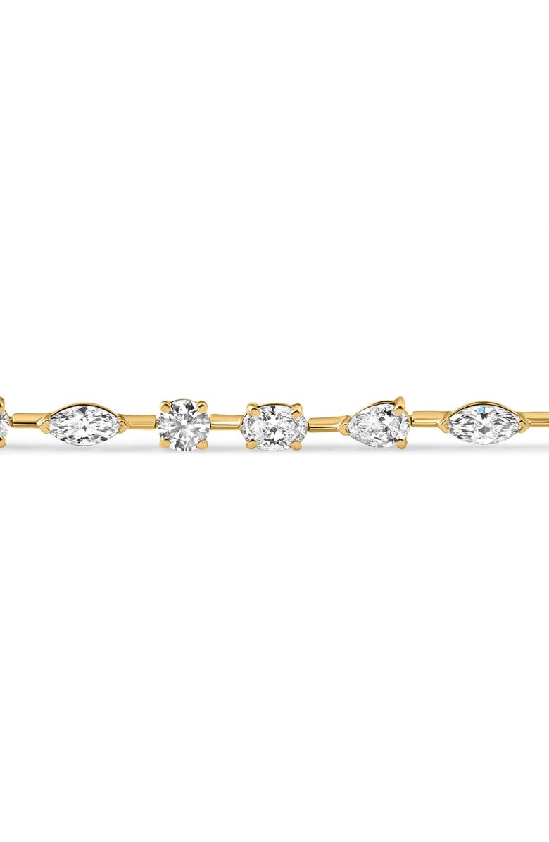 Bliss Diamond 8Ct Mixed Cut Diamond Tennis Bracelet 7" 14k Gold Lab Grown, Alternate, color, 14K Yellow Gold