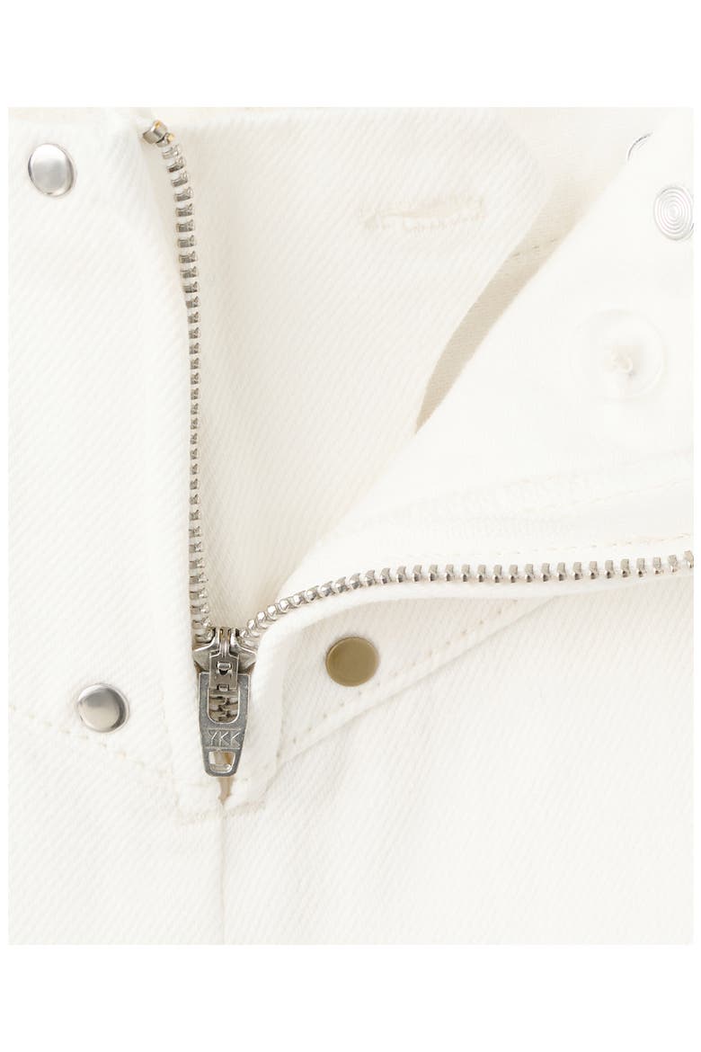 Studded Low Waist Straight Leg Jeans, Alternate, color, OFF WHITE