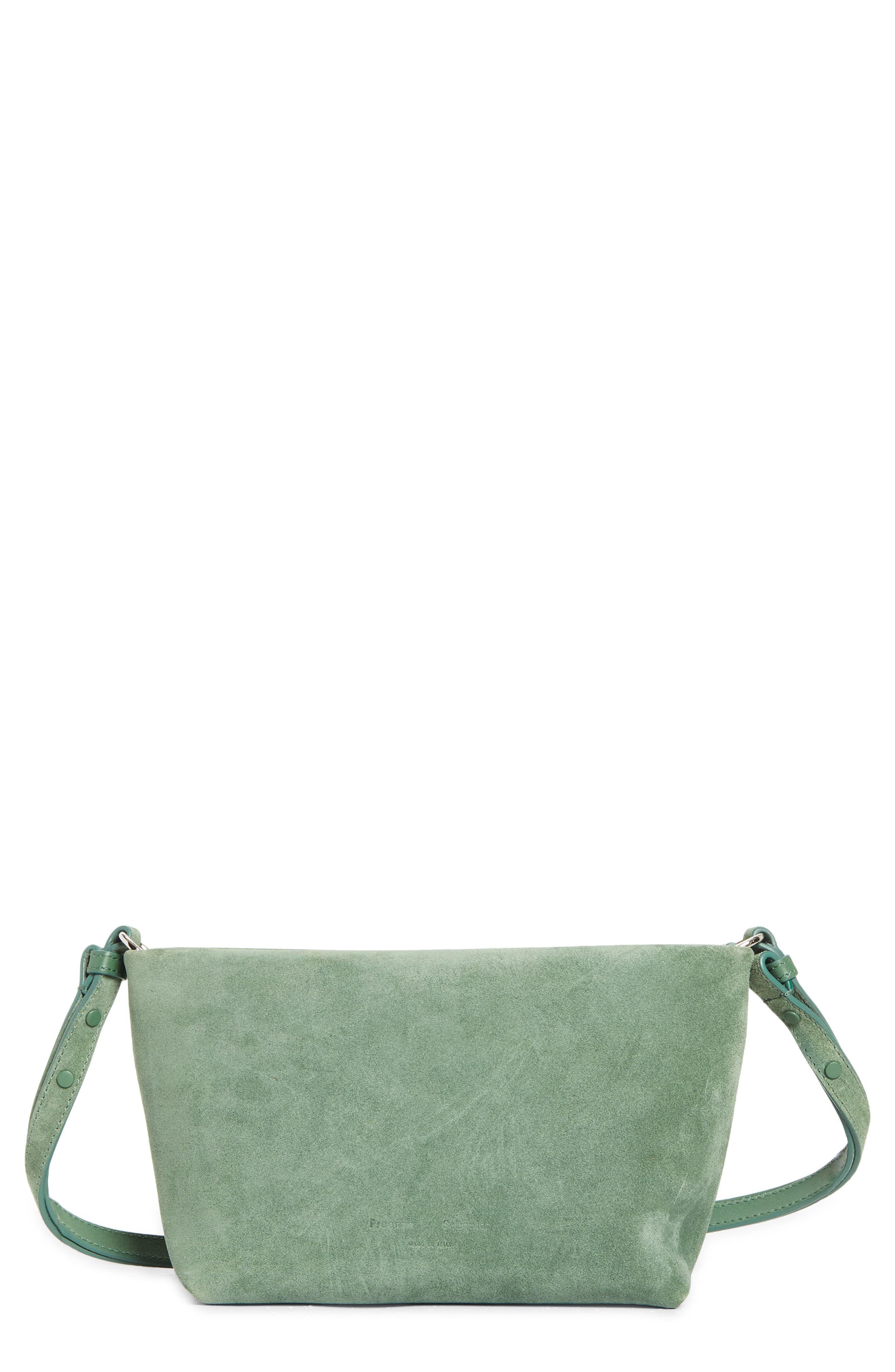 Proenza Schouler Bond Suede Shoulder Bag, Main, color, Patina