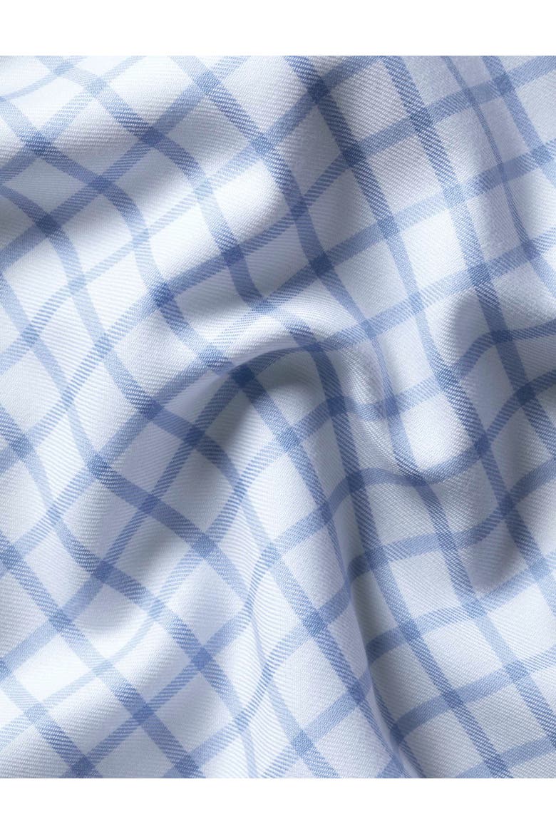 Non-Iron Twill Grid Check Shirt, Alternate, color, Sky Blue