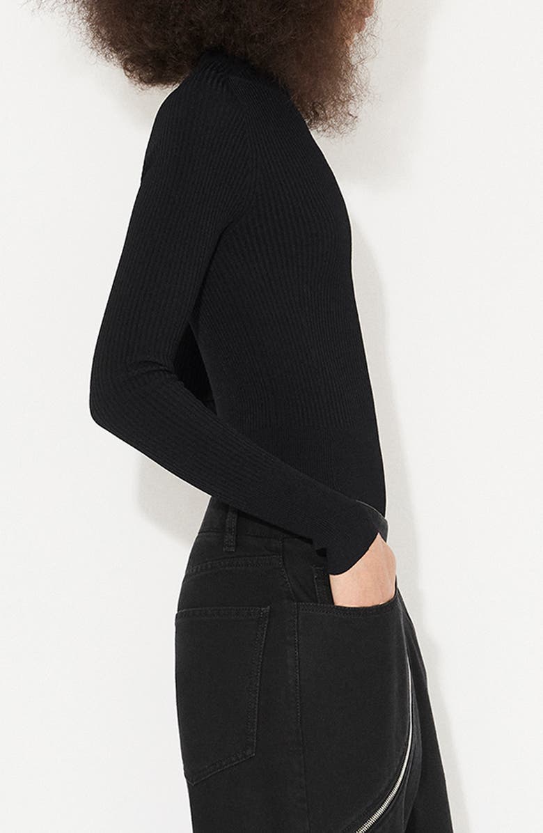 Alaïa High Neck Body, Alternate, color, Noir Alaia