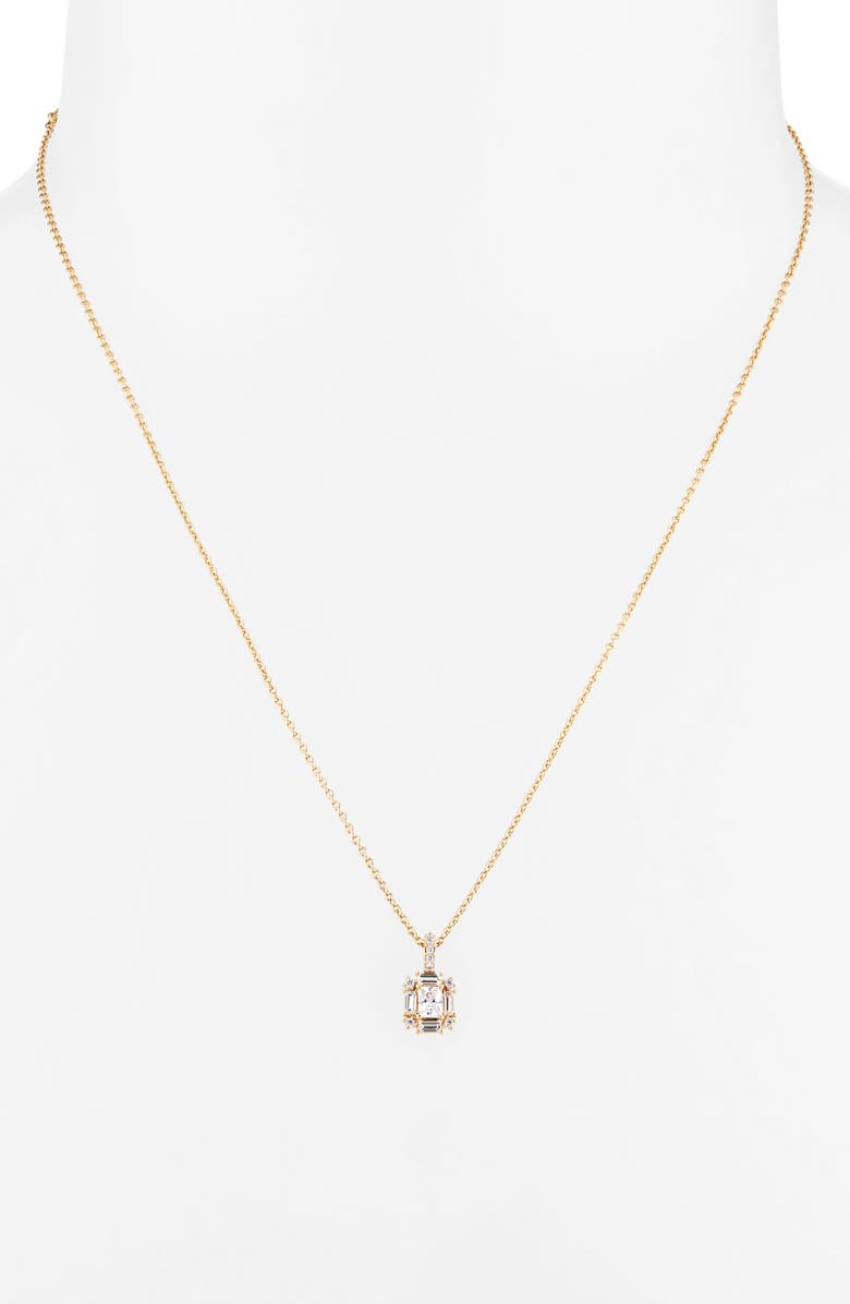 Nadri Nolita CZ Halo Pendant Necklace, Alternate, color, 