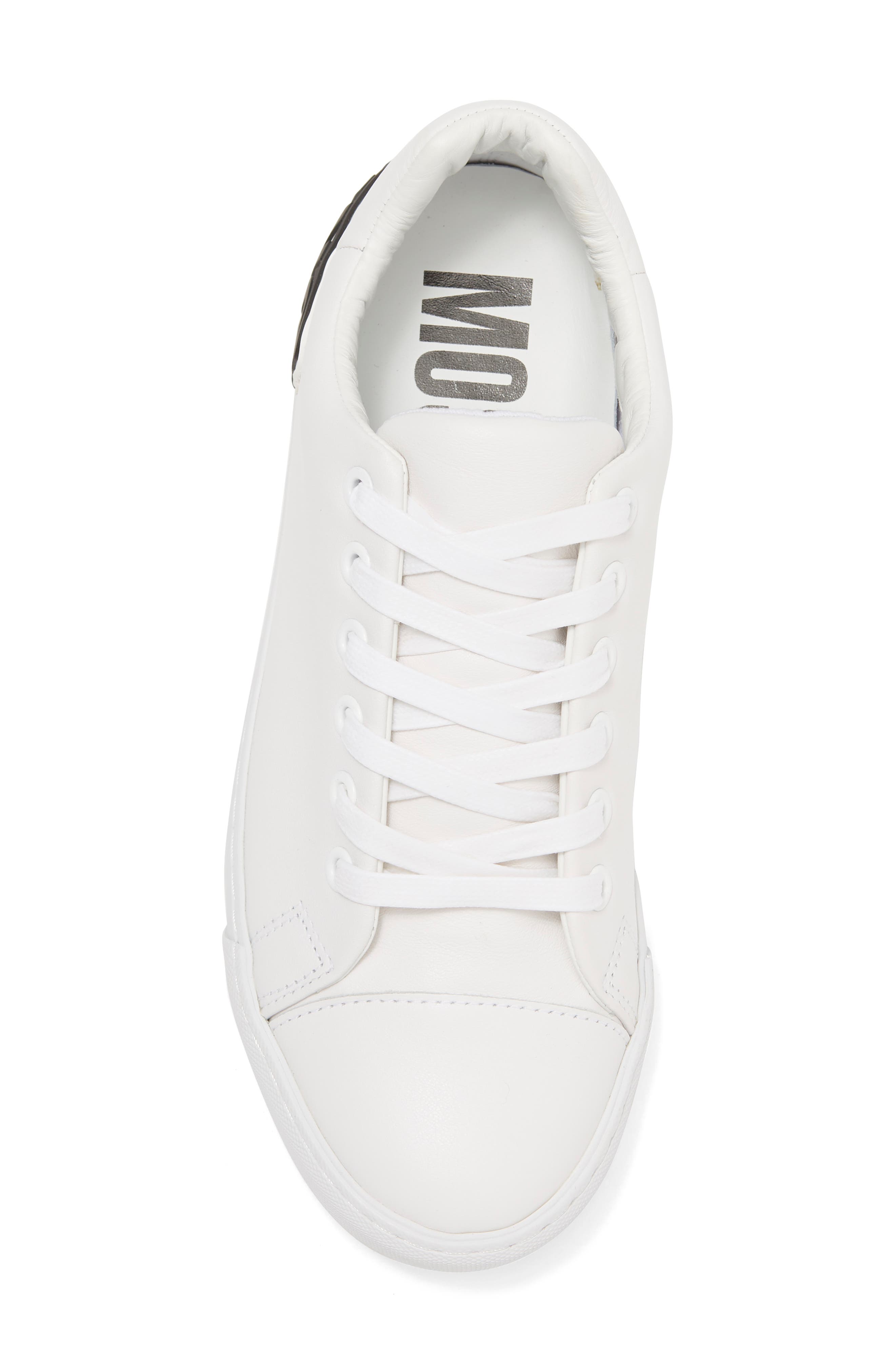 Moschino Logo Back Sneaker, Alternate, color, 