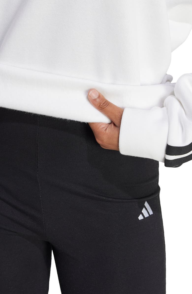 adidas Leopard Embroidered Sweatshirt, Alternate, color, White