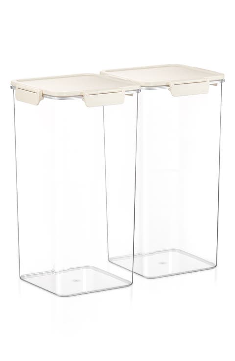 Set of 2 Airtight Food Storage Containers