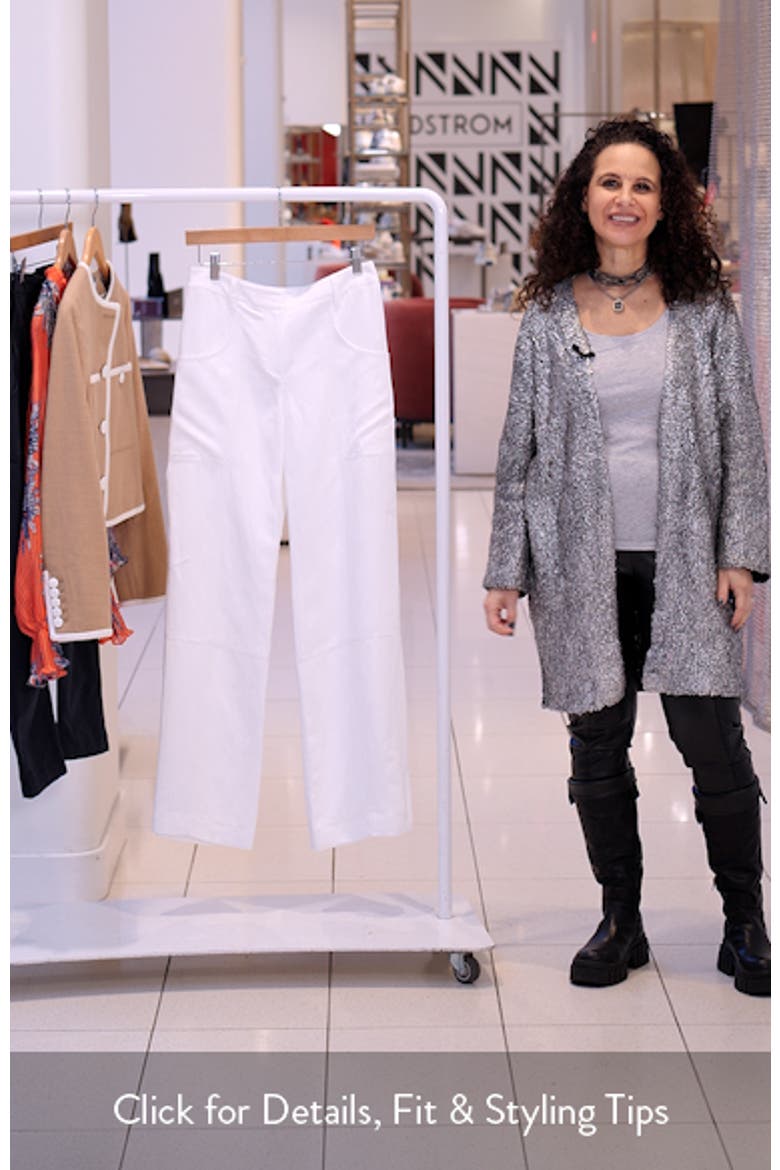 Chrystie Street Wide Leg Linen Blend Utility Pants video