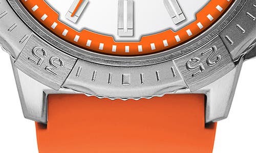 Columbia Clemson University 3-hand Quartz Silicone Strap Watch, 45mm In Orange