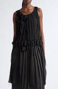 Meruert Tolegen Pleated Georgette Tank
