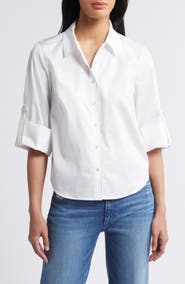 Wit & Wisdom Roll Tab Button-Up Shirt