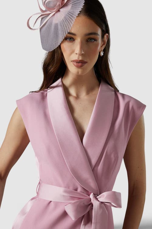 Coast Tux Satin Midi Dress In Pink