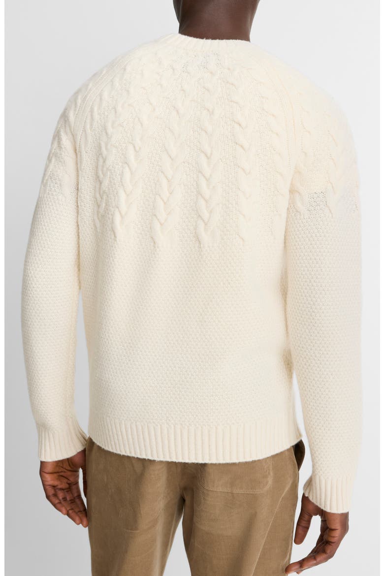 Airpsun Cable Yoke Crewneck Sweater, Alternate, color, LIGHT DUNE