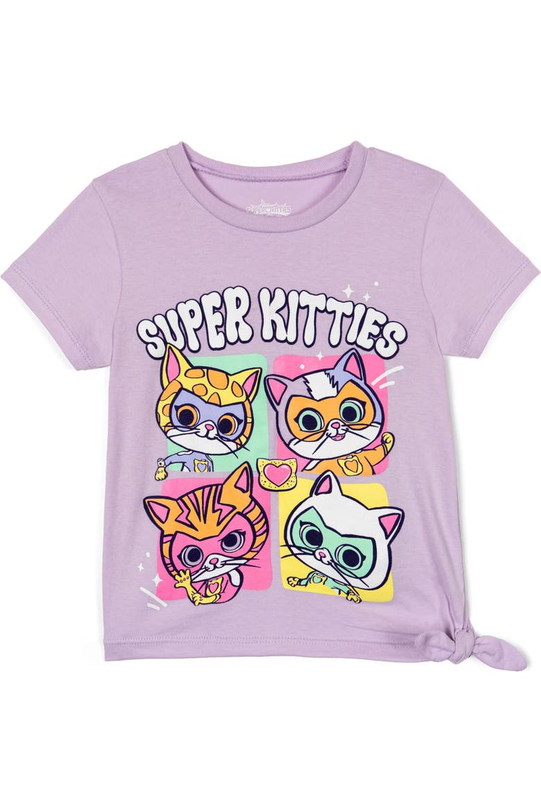 Super Kitties 2-Piece T-Shirt and Leggings Set, Alternate, color, Purple Super Kitties