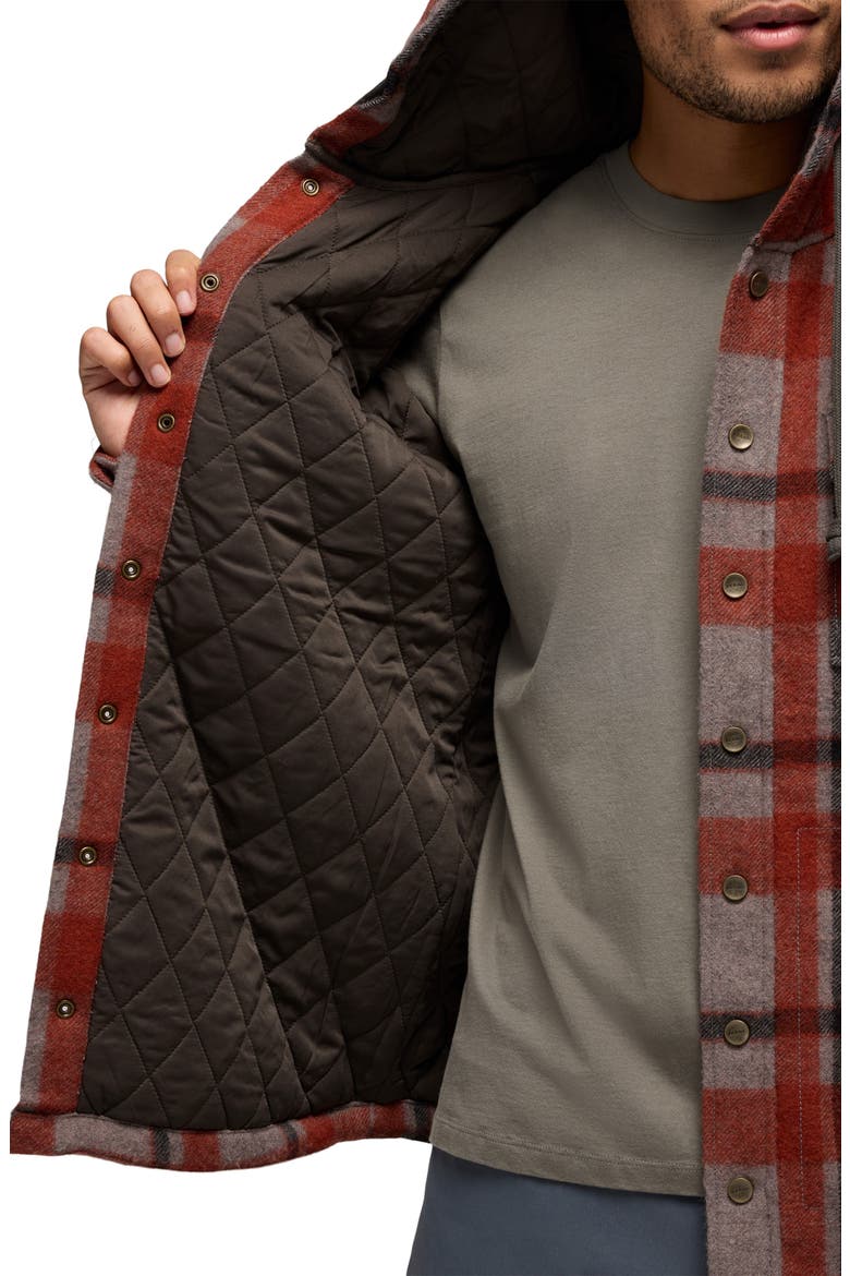 Asgard Hooded Flannel Shirt Jacket, Alternate, color, PEWTER