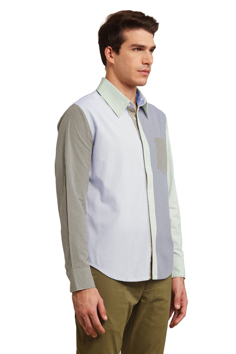 Men's Button Up Shirt, Alternate, color, MULTICOLOR STRIPE